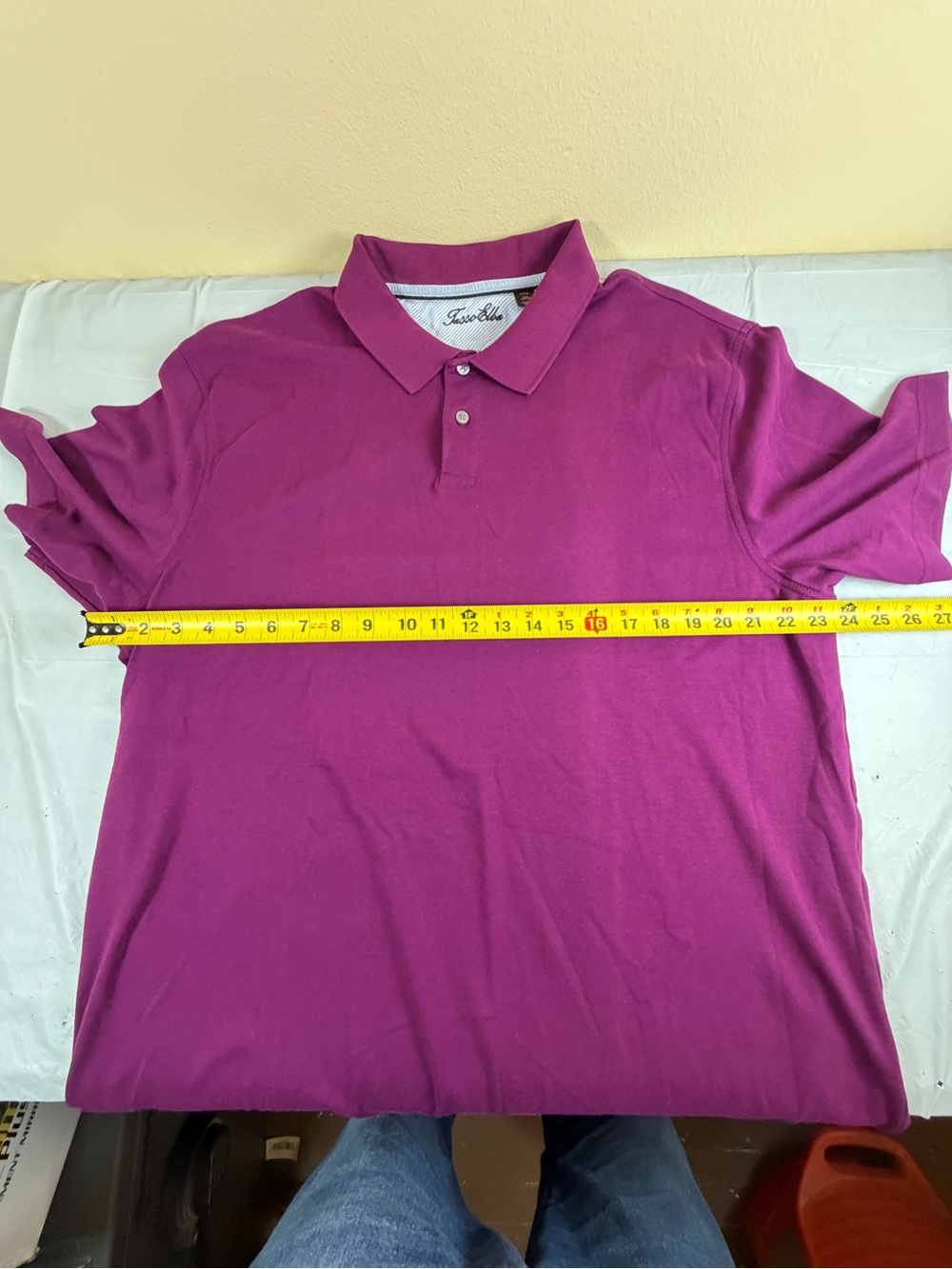 Tasso Elba Men's Magenta Polo Shirt - Picture 5 of 7